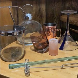 Lot of bar ware